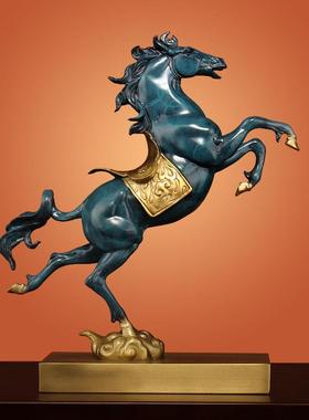 《壮志凌云》纯铜马0687摆件招工财办室桌客公生厅装饰艺礼品摆饰