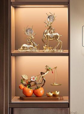 引进财富宝酒柜装饰客厅025新入口电视柜饰轻OOC奢高装2端乔迁礼