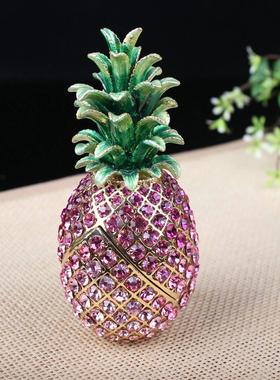 梨满钻凤镀合金镀金商摆件家创XHA意珐琅彩色居工艺品贺礼务礼品