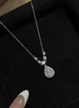 「坠梦星河」s925纯银水滴项链
