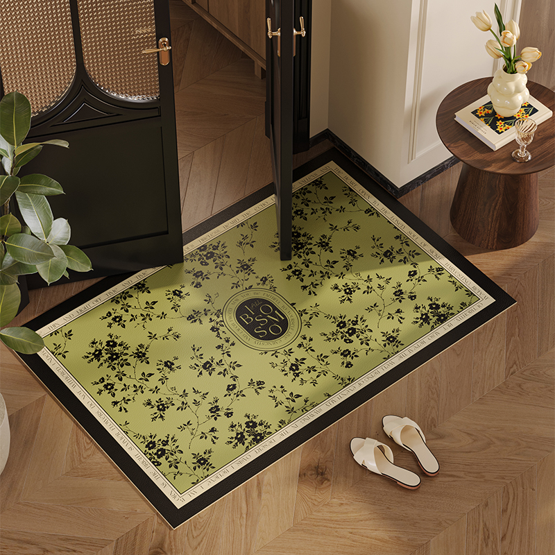 帕斯卡琳法式氛围感搭配入v户门大门口玄关半圆地垫地毯皮革夏季 - 图2