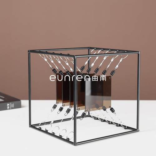 现代简约创意艺术方形叠影结构摆件样板间书房家居展示架软装饰品 - 图2