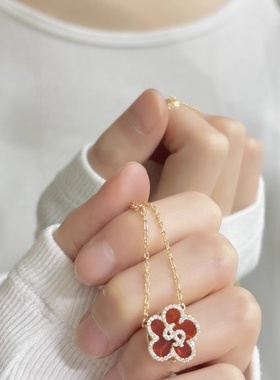 S925银高级感轻奢气质幸运花项链