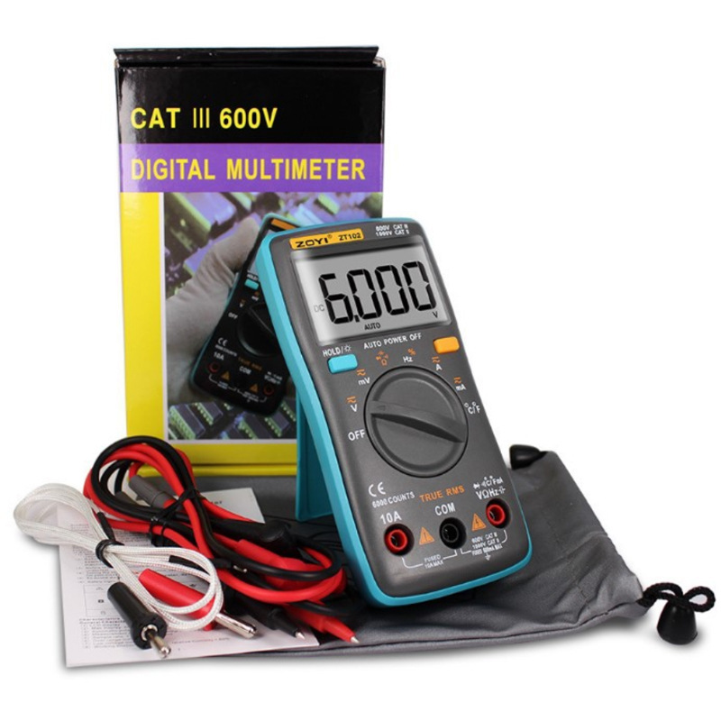 ZOYI/众仪万用表zt102/zt101/zt100智能防烧电工家用维修万用表 - 图2
