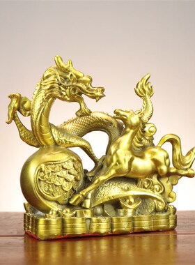 铜龙马精神 生肖龙  家居装饰龙马摆件 厂家  龙马精神