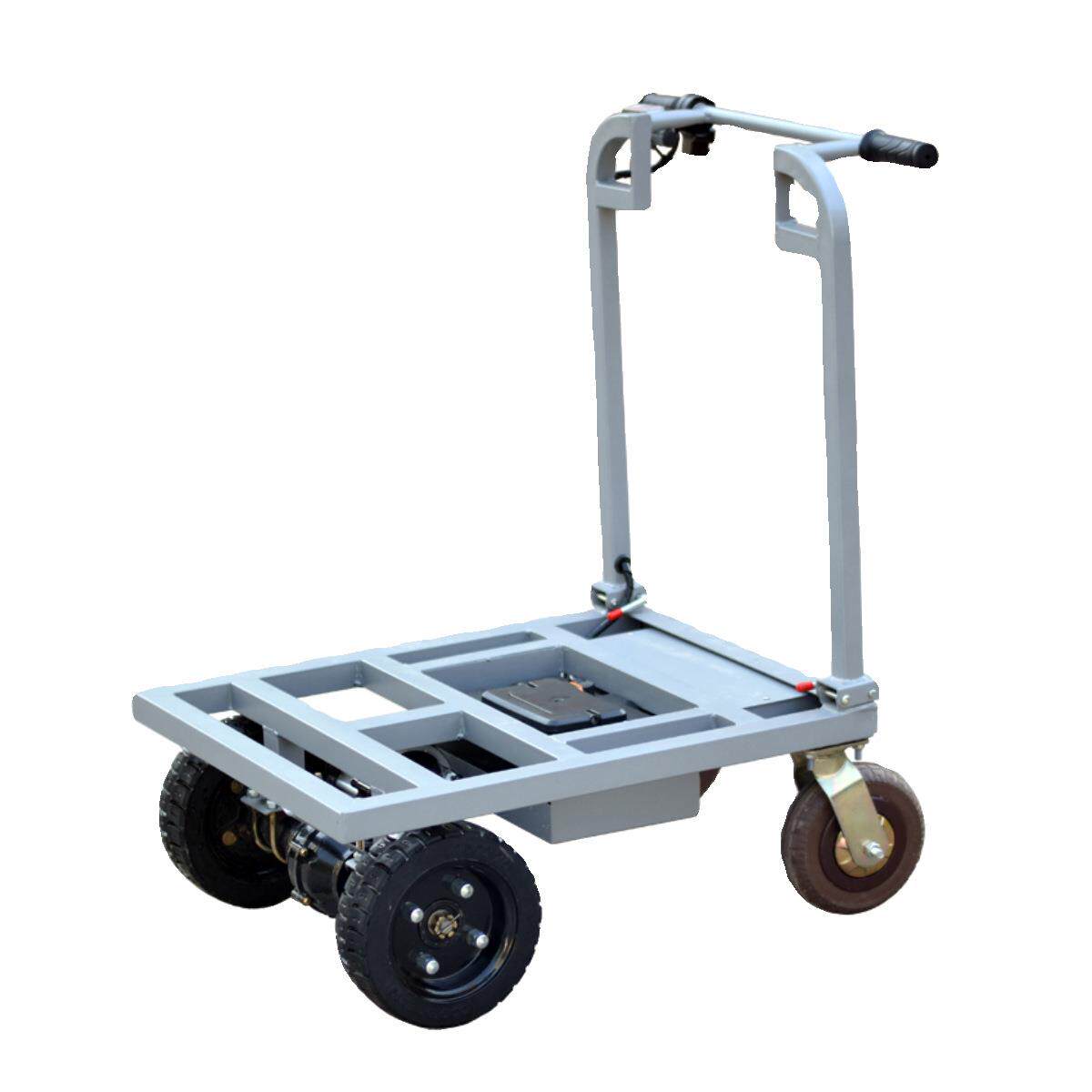 电动手推车拉货车平板车搬运车进电梯折叠小推车拉水泥瓷砖大载重 - 图1