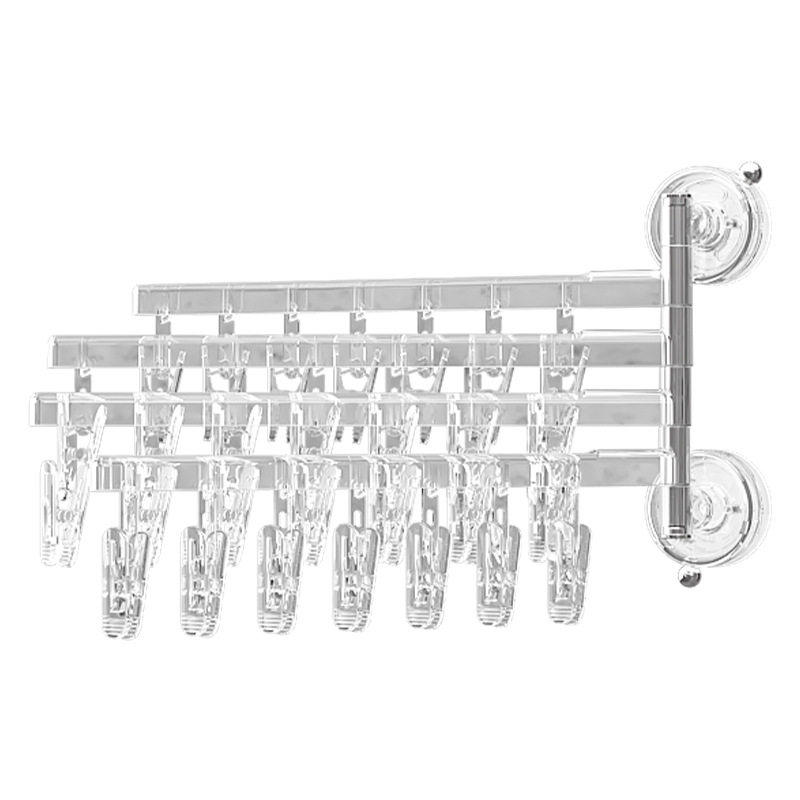 吸盘摺叠袜子晾晒架阳台免打孔多夹子飘窗晒袜子神器吹风机置物架,淘宝优惠券,粉丝福利购,淘宝优惠卷