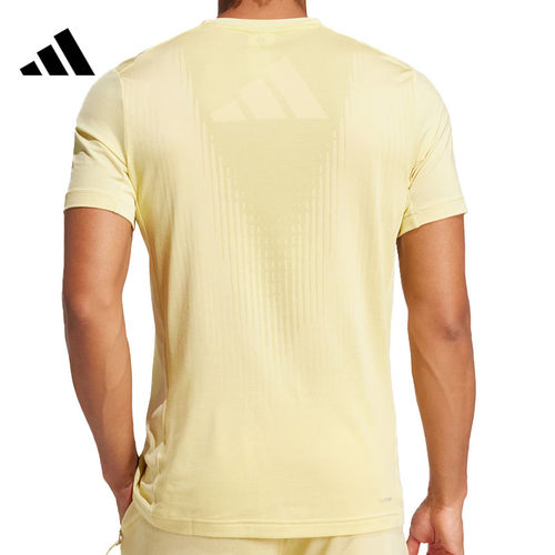 滔搏adidas阿迪达斯男子短袖AIRCHILL速干T恤圆领JI8195 - 图3
