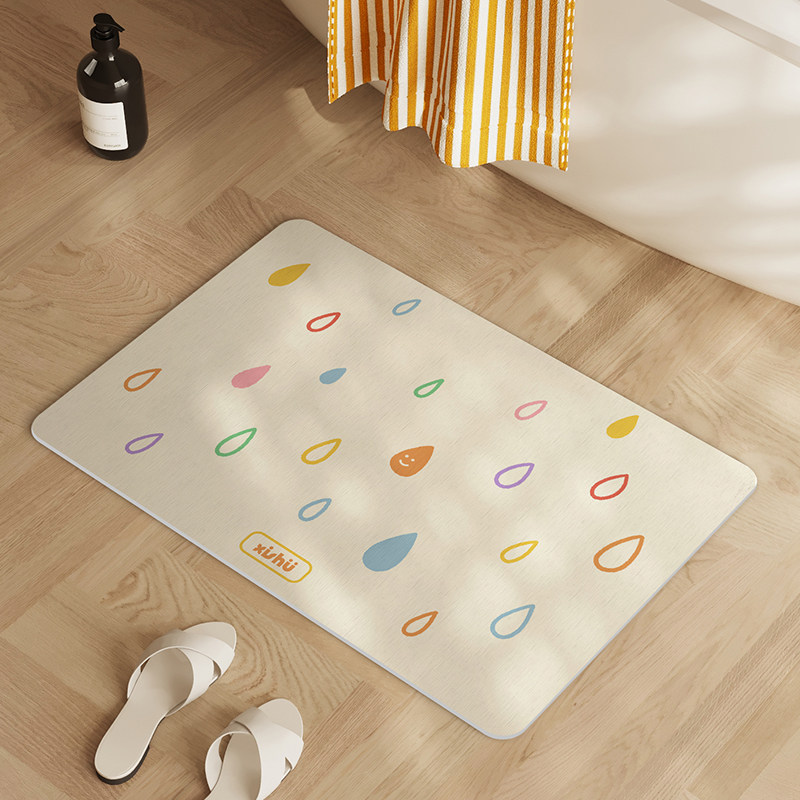 雨点加厚皮革吸水地垫防滑卫生间洗手间门口脚垫简约设计浴室干燥,淘宝优惠券,粉丝福利购,淘宝优惠卷