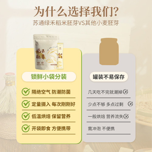 苏通绿禾稻米胚芽大米提取谷物营养代餐膳食纤维90g轻食米糊 - 图0