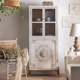 American retro carved porch cabinet sofa side cabinet storage cabinet solid wood side cabinet white decorative cabinet storage cabinet