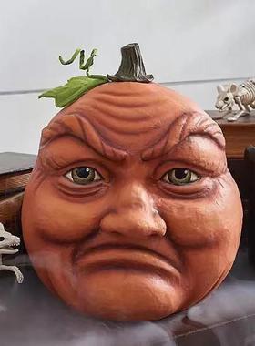 南瓜人脸园林摆件搞怪南瓜人头庭院摆件树脂装饰品氛围设计南瓜屋