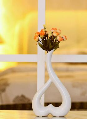 现代创意家居装饰品客厅电视柜小摆件陶瓷花插花瓶新房结婚礼品物