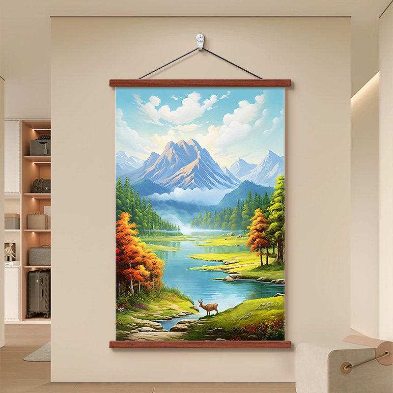 现代简约日照金山客厅装饰画山水风景挂画沙发背景墙高级玄关壁画,淘宝优惠券,粉丝福利购,淘宝优惠卷