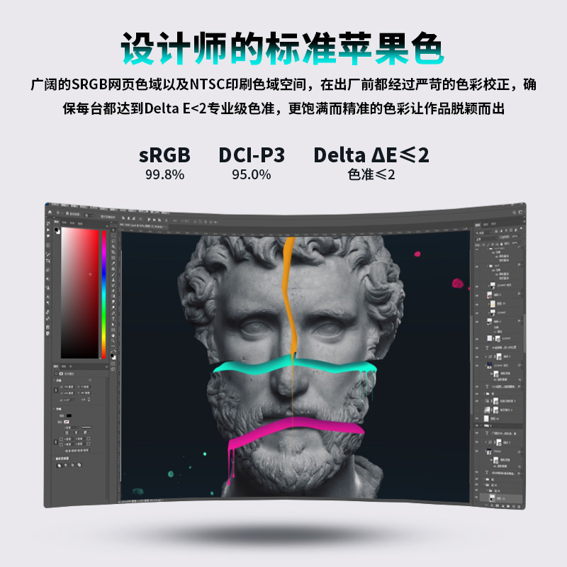 40寸显示器5K120hz带鱼屏Nano-IPS曲面大屏21:9游戏赛事炒股设计-图0