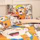 Autumn and winter cartoon Naruto warmth thickened crystal velvet four-piece set for boys dormitory Naruto bed sheet three-piece set
