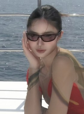 欧美风复古Yf2K辣妹骑行墨镜防紫外线海边旅行凹造型拍照太阳眼镜