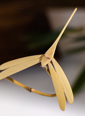 竹蜻蜓平衡摆件木质悬浮不倒翁创意平衡鸟桌面R装饰品怀旧童年玩