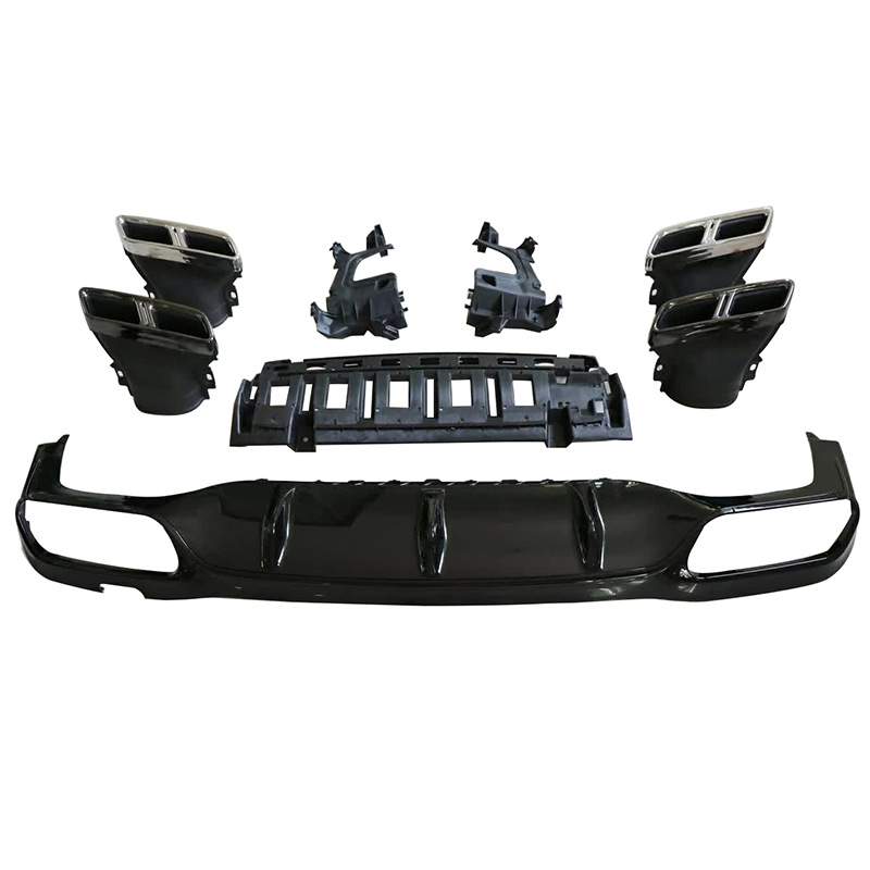 适用于奔驰E级尾唇尾喉W213改前期17款E63AMG尾唇四出尾喉小包围 - 图3