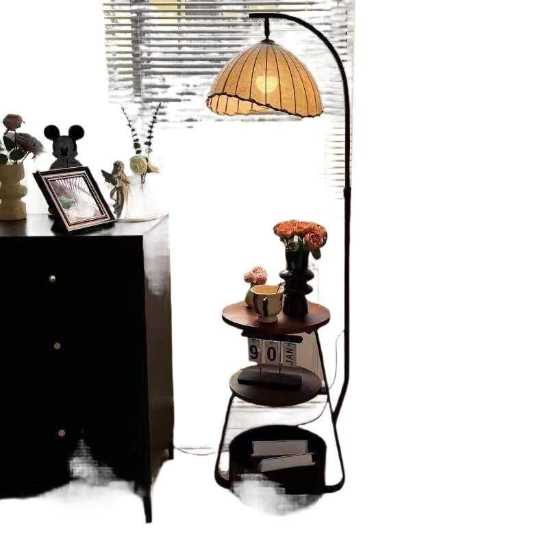古风法式复古茶几落地灯客厅氛围灯一体灯中沙发卧室床头柜置物旁,淘宝优惠券,粉丝福利购,淘宝优惠卷