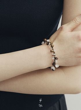 ZIXIU子休沉香白水晶手链礼物