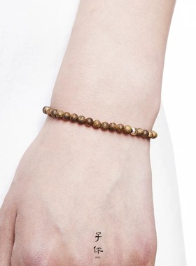 子休沉香金豆豆手链本命年礼物