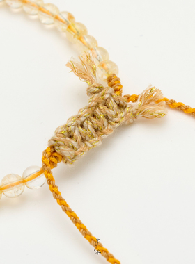 子休沉香黄水晶手链马年礼物