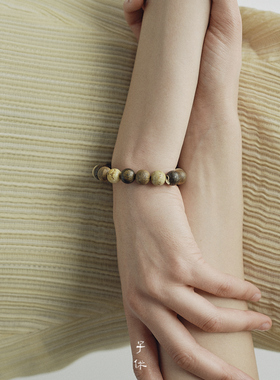 子休沉香玉钱多宝手链本命马年