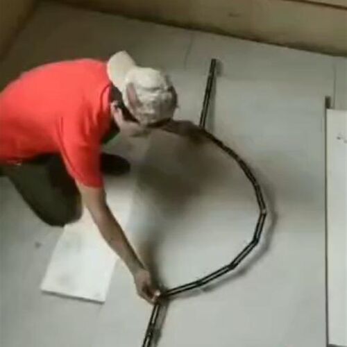 现货瓷砖开孔定位多功能尺器瓦工神器万向贴合金铝工具折折叠铺六 - 图0