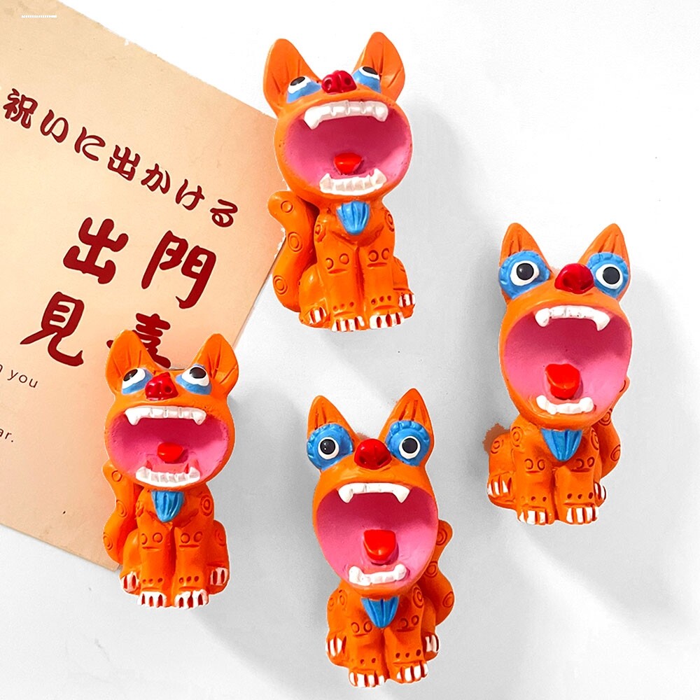古风中国云南旅游瓦猫冰箱贴西双版纳大理丽江吉祥物地标文创磁贴