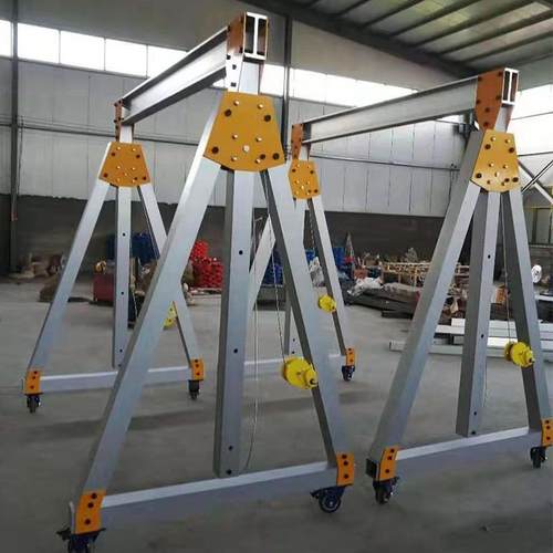 铝合金龙门架0.5t-5t起重机搬运设备手推可移动铝合金移动龙门架 - 图1
