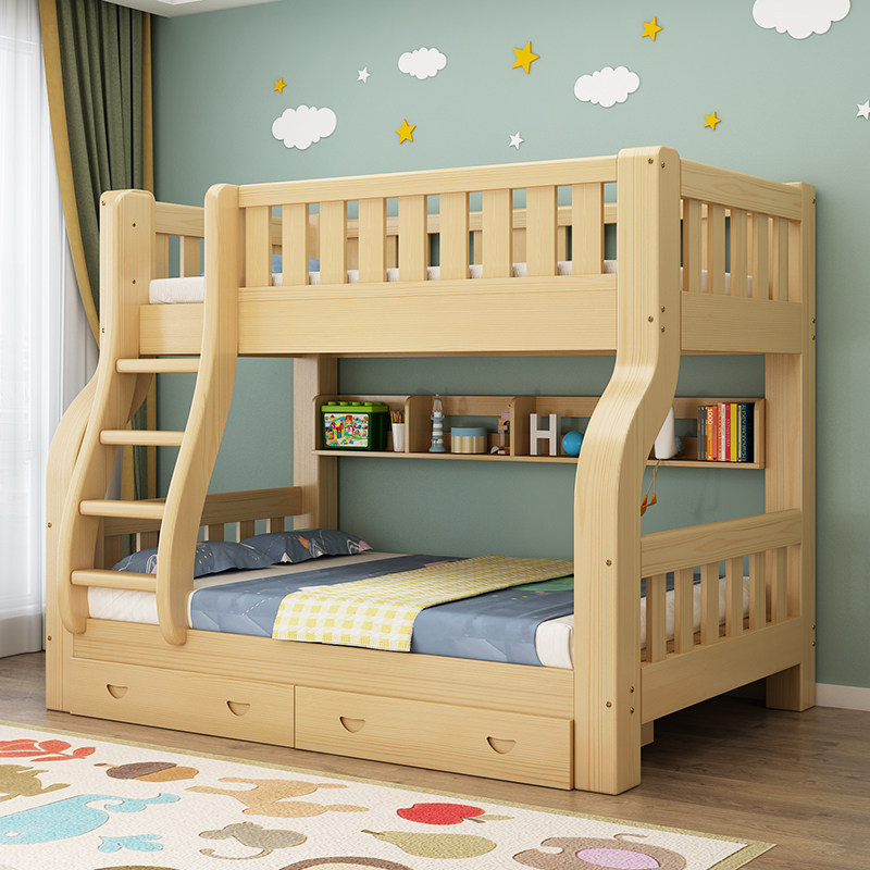 上下铺双层床全实木高低床儿童床上下床多功能子母床两层大人木床,淘宝优惠券,粉丝福利购,淘宝优惠卷