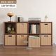 Storage basket imitation rattan woven basket square s storage box storage box drawer solid wood bookcase lattice box box