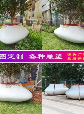 龙岗区玻璃钢草丛树池园林绿地花坛户外绿化种植大花盆定制