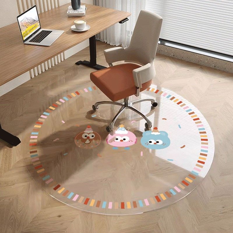 圆形透明软玻璃地垫学习桌书桌下转椅地毯可擦洗防水地板保护垫子,淘宝优惠券,粉丝福利购,淘宝优惠卷