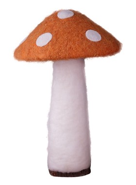 森野家ins风童话黄红色大小蘑菇电视柜玄关毛毡家居装饰艺术摆件