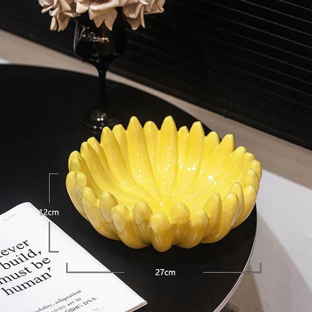 Creative, high-value, personalized ceramic storage fruit plate living room coffee table desktop simple household coffee table decoration ornament