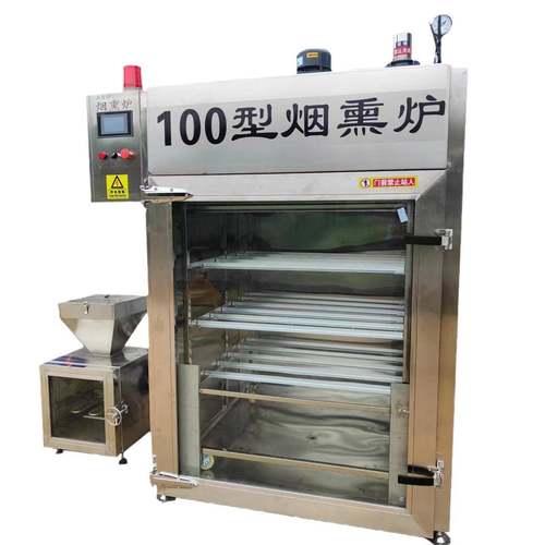 商用大鹅卤味烟熏机肚包肠烘干上色炉蒸汽加热木屑烟熏炉 - 图3