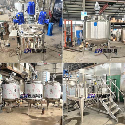 液体硅胶电加热反应釜不锈钢盐水搅拌罐巧克力搅拌锅芝麻酱乳化罐 - 图2