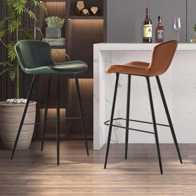 现代简约轻奢吧台椅家用高凳子靠背椅子铁艺高脚凳酒吧椅前台吧凳,淘宝优惠券,粉丝福利购,淘宝优惠卷