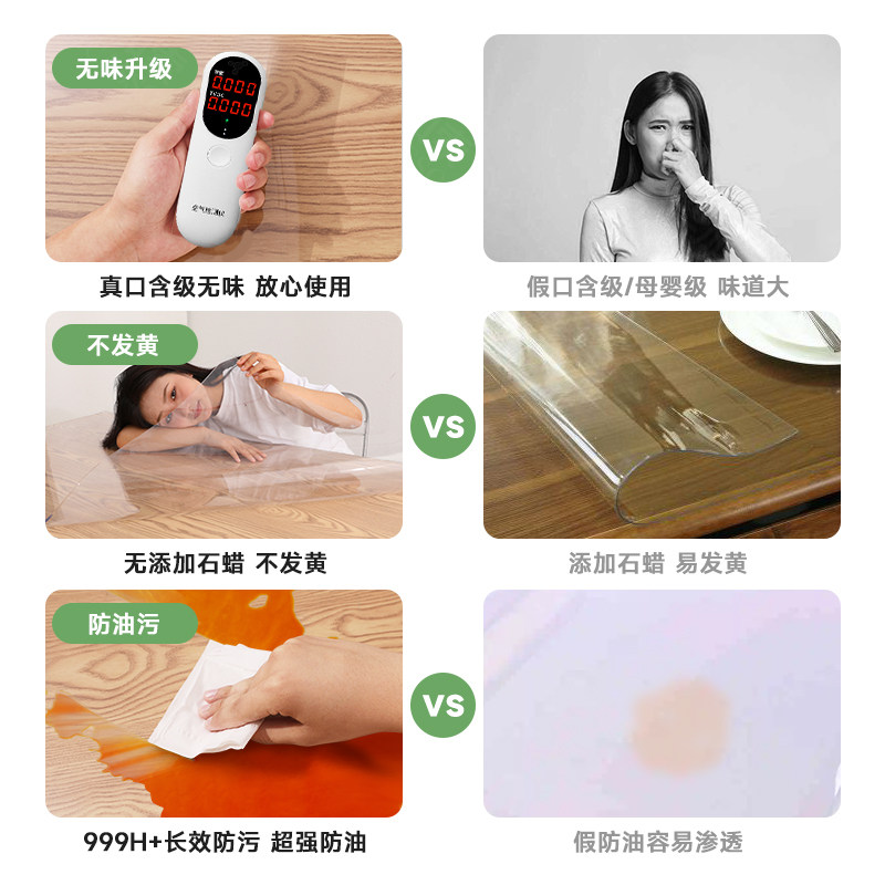 Miniso transparent oil-proof table mat pvc protective mat