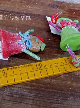 树脂糖果卡通情侣姜饼人复古怀旧家居装饰挂件吊脚U圣诞树摆件套