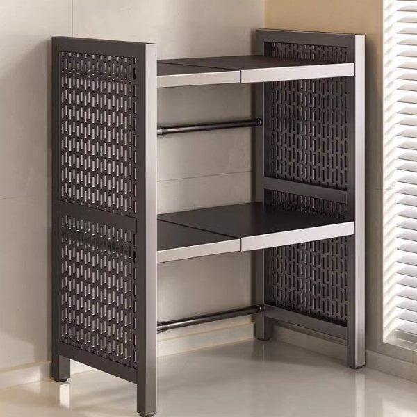 ll可伸缩厨房置物架微波炉烤箱架子家用双层台面桌面电饭锅收纳,淘宝优惠券,粉丝福利购,淘宝优惠卷