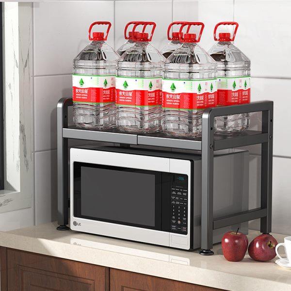 ll可伸缩厨房置物架微波炉烤箱架子家用双层台面桌面电饭锅收纳,淘宝优惠券,粉丝福利购,淘宝优惠卷