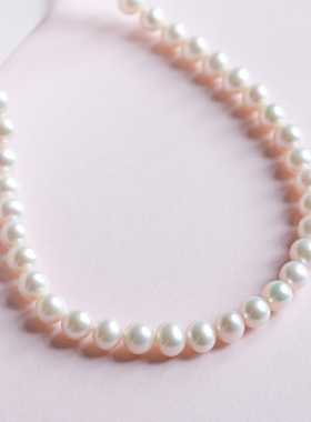 天然珍珠项链妈妈款高端大气