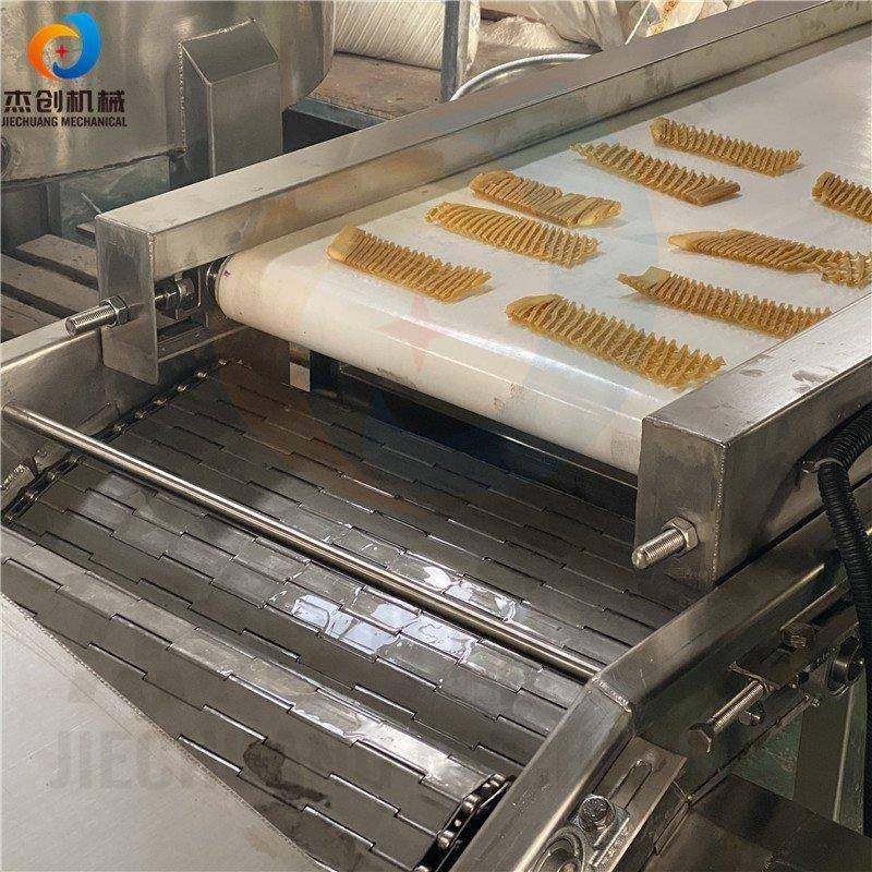 全自动豆花干油炸机器 不锈钢板带防变形油炸机 豆腐串油炸生产线,淘宝优惠券,粉丝福利购,淘宝优惠卷