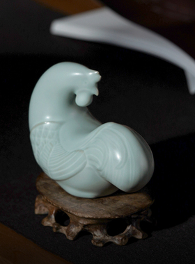 汝窑鸡摆件吉祥物十二生肖