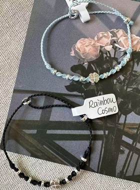 幸运草成品编制手绳手链女情侣闺蜜礼物轻奢百搭简约小众