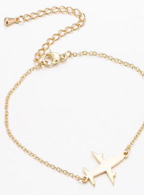 欧美跨境新款情侣手链ins女简约个性小清新男女飞机手饰品