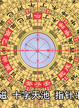 香港老字号崇道堂六寸6寸21层大字体杨公三合罗盘铝箱强磁玛